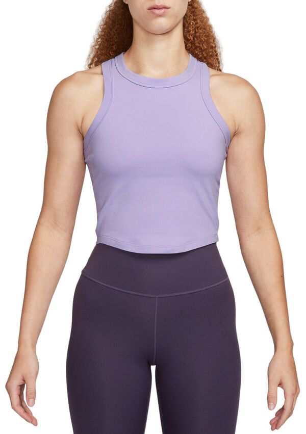 ナイキ レディース シャツ トップス Nike Women's One Fitted Dri-FIT Cropped Tank Top Lilac Bloom