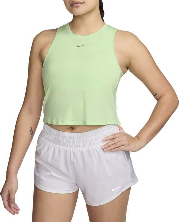 ナイキ レディース シャツ トップス Nike Women's One Classic Dri-FIT Cropped Tank Top Vapor Green