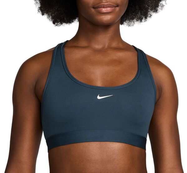 ナイキ レディース ブラジャー アンダーウェア Nike Women's Swoosh Light Support Non-Padded Sports Bra Armory Navy