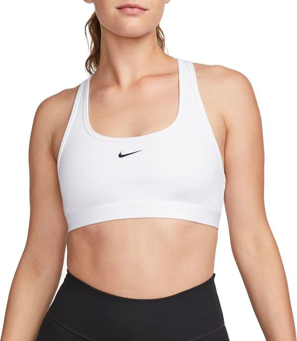 ナイキ レディース ブラジャー アンダーウェア Nike Women's Swoosh Light Support Non-Padded Sports Bra White