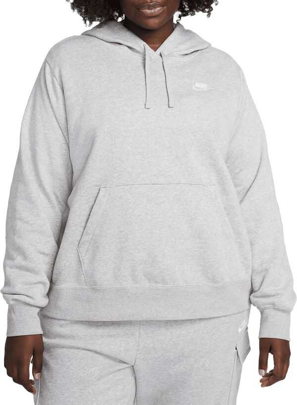 ナイキ レディース パーカー・スウェット アウター Nike Sportswear Women's Club Fleece Pullover Hoodie (Plus Size) Dk Grey Heather