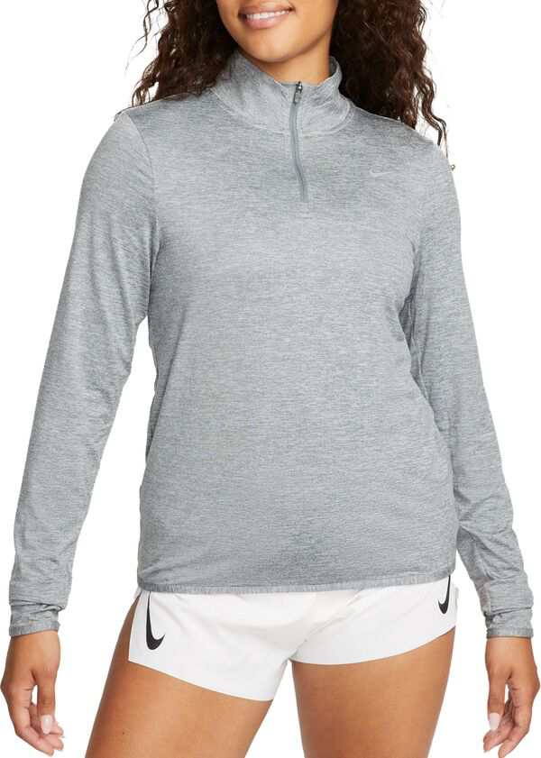 ナイキ レディース シャツ トップス Nike Women's Dri-FIT Swift Element UV 1/4 Zip Running Top Smoke Greyの通販は