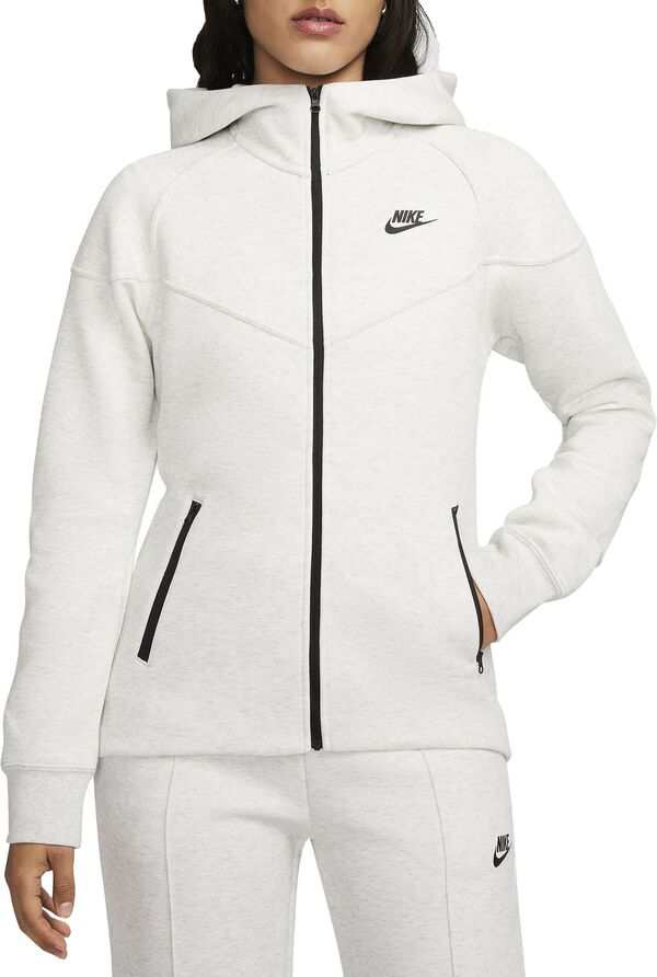 ナイキ レディース パーカー・スウェット アウター Nike Sportswear Women's Tech Fleece Windrunner Full-Zip Hoodie Light Grey