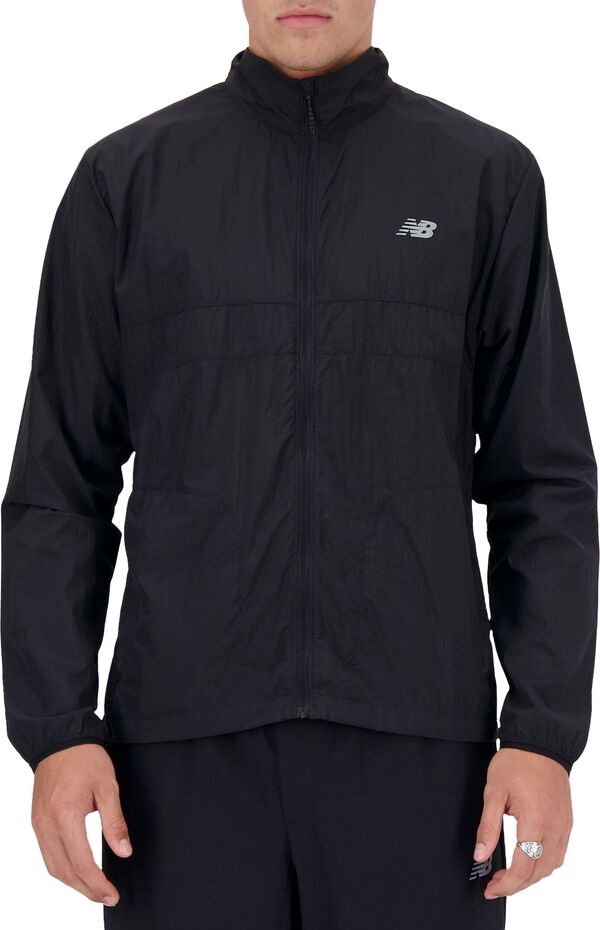 ニューバランス メンズ ジャケット・ブルゾン アウター New Balance Men's Athletics Packable Jacket Blackの通販はダウンジャケット