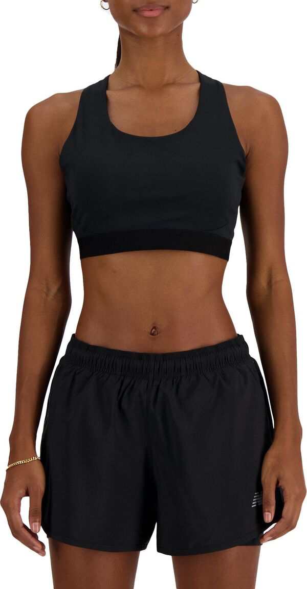 ニューバランス レディース ブラジャー アンダーウェア New Balance Women's Sleek Medium-Support Pocket Sports Bra Unity of Sport/Bl