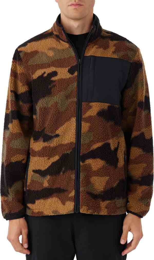 オニール メンズ ジャケット・ブルゾン アウター O'Neill Men's Elevation Superfleece Full Zip Jacket Camo