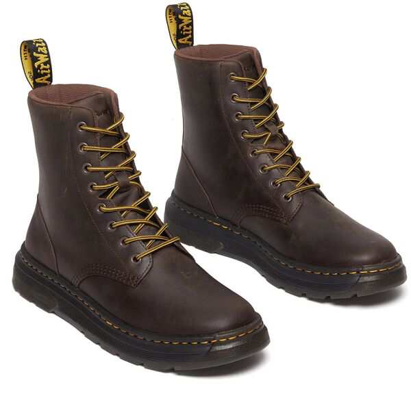 ドクターマーチン メンズ ブーツ・レインブーツ シューズ Dr. Martens Men's Crewson Crazy Horse Leather Everyday Boots Dark Brown