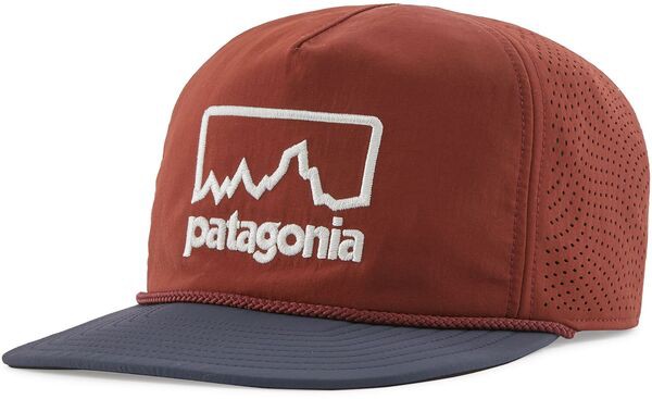 パタゴニア メンズ 帽子 アクセサリー Patagonia Men's Snowfarer Cap Outline Logo/Fox Red