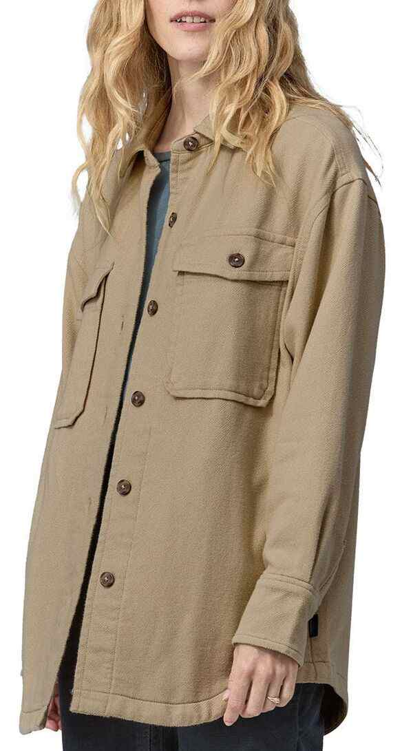 パタゴニア レディース シャツ トップス Patagonia Women's Heavyweight Fjord Flannel Overshirt Natural