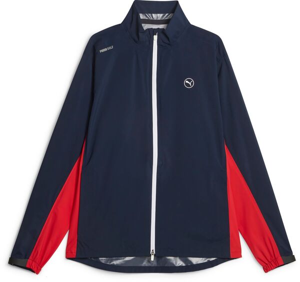 プーマ メンズ ジャケット・ブルゾン アウター PUMA Men's DRYLBL Rain Jacket Navy Blazer/Strong Red