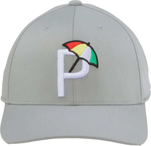 プーマ メンズ 帽子 アクセサリー PUMA x Arnold Palmer Men's Palmer P Snapback Golf Hat Ash Grey/White