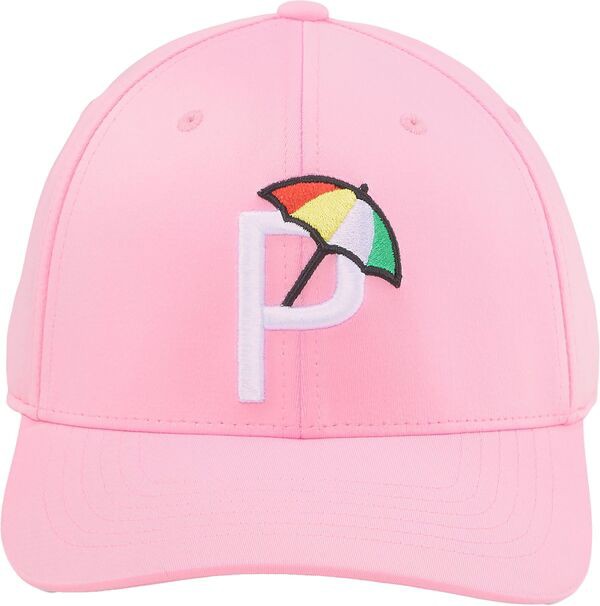 プーマ メンズ 帽子 アクセサリー PUMA x Arnold Palmer Men's Palmer P Snapback Golf Hat Pink/White