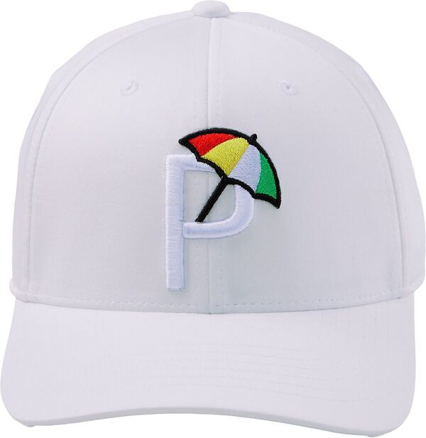 プーマ メンズ 帽子 アクセサリー PUMA x Arnold Palmer Men's Palmer P Snapback Golf Hat White/Grey