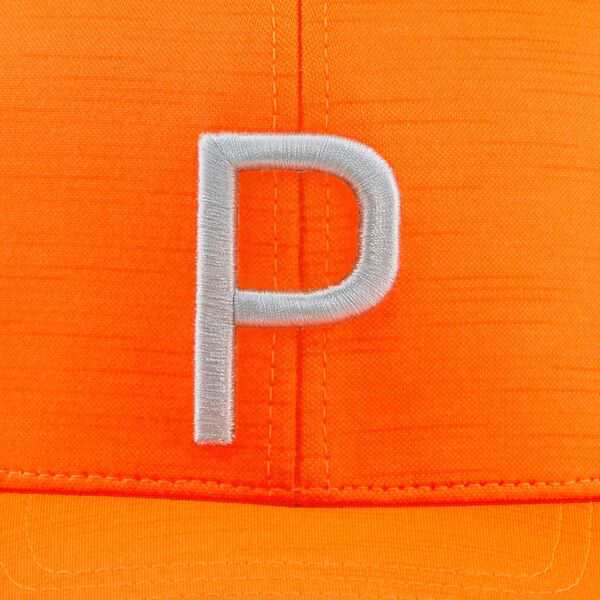 プーマ メンズ 帽子 アクセサリー PUMA Men's P Golf Hat Orange/Grey