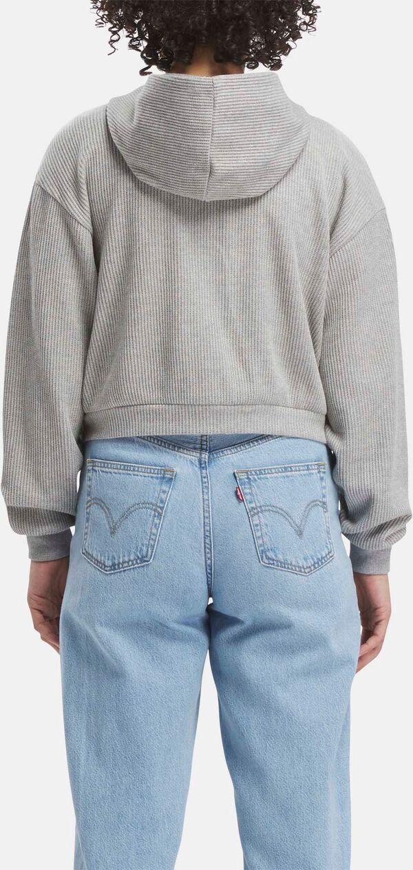 リーボック レディース パーカー・スウェット アウター Reebok Women's RIE Waffle Full-Zip Hoodie Greyの通販は