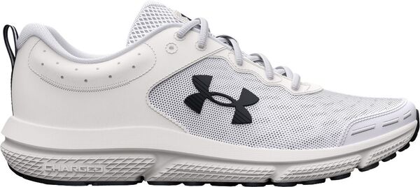 アンダーアーマー メンズ スニーカー シューズ Under Armour Men's Charged Assert 10 Running Shoes White/Black ミドルカット