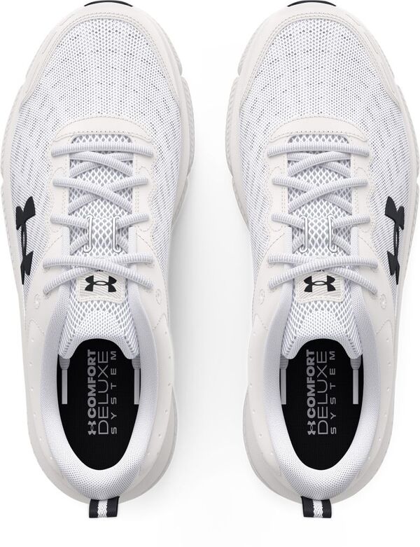 アンダーアーマー メンズ スニーカー シューズ Under Armour Men's Charged Assert 10 Running Shoes White/Black ミドルカット