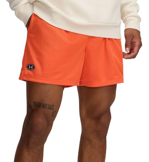 アンダーアーマー メンズ ハーフパンツ・ショーツ ボトムス Under Armour Men's Icon Mesh Shorts Fire/Whiteの通販は