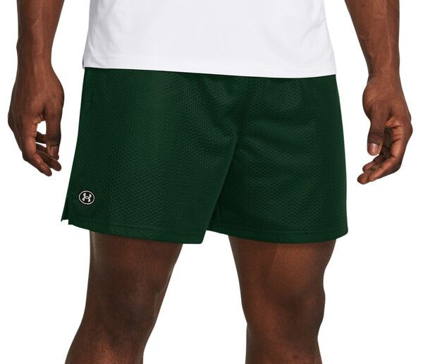 アンダーアーマー メンズ ハーフパンツ・ショーツ ボトムス Under Armour Men's Icon Mesh Shorts Forest Green/White