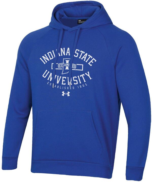 アンダーアーマー メンズ Tシャツ トップス Under Armour Men's Indiana State Sycamores Sycamore Blue Fleece Pullover Hoodieの通販は 10,980円