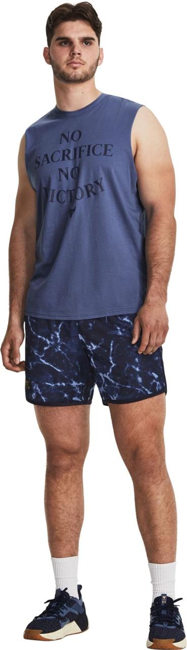 アンダーアーマー メンズ タンクトップ トップス Under Armour Men's Project Rock SMS Sleeveless Tank Top Hushed Blue/Midnight Navyの通販は
