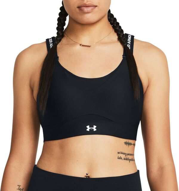 アンダーアーマー レディース ブラジャー アンダーウェア Under Armour Women's Infinity 2.0 High Support Sports Bra Black/White