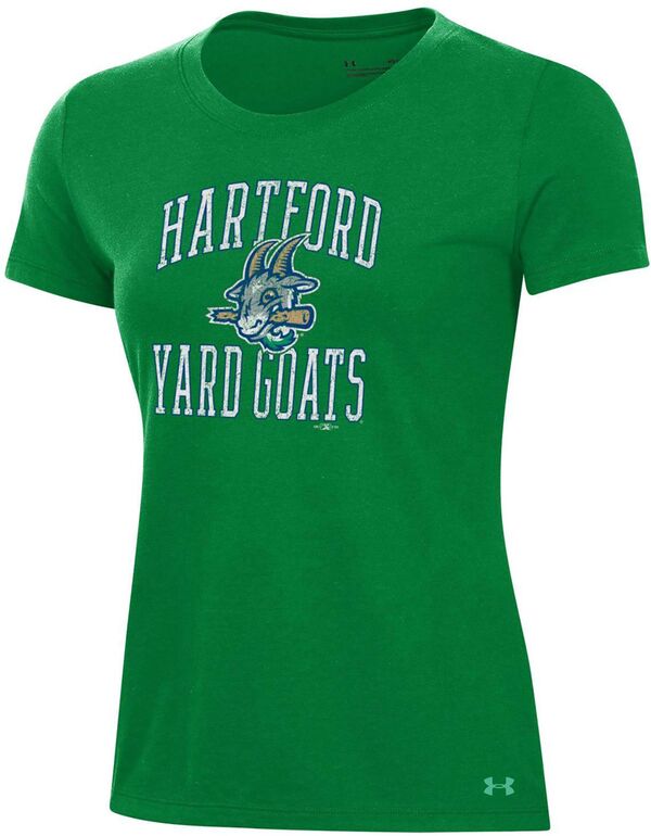 アンダーアーマー レディース Tシャツ トップス Under Armour Women's Hartford Yard Goats Green Performance T-Shirtの通販は