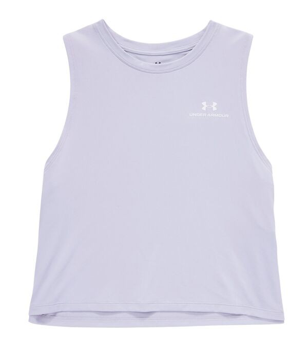 アンダーアーマー レディース シャツ トップス Under Armour Women's Vanish Energy Cropped Tank Celeste/White