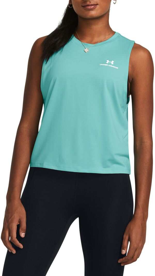 アンダーアーマー レディース シャツ トップス Under Armour Women's Vanish Energy Cropped Tank Radial Turquoise