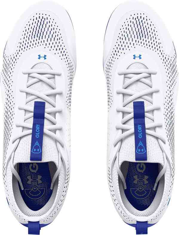 アンダーアーマー レディース スニーカー シューズ Under Armour Women's Glory 2 Mid MC Lacrosse Cleats White/Royal