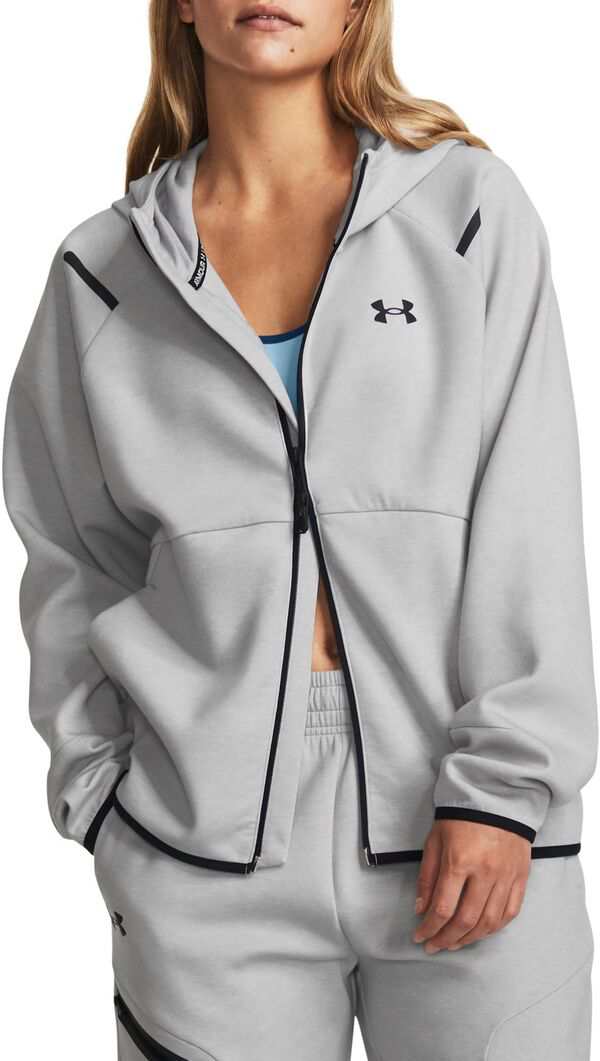 アンダーアーマー レディース パーカー・スウェット アウター Under Armour Women's Unstoppable Fleece Full-Zip Mod Grayの通販は