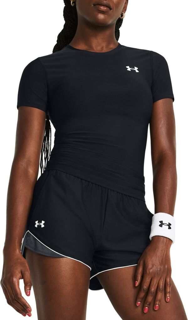 アンダーアーマー レディース Tシャツ トップス Under Armour Women's HeatGear OG Compression Short Sleeve T-Shirt Black