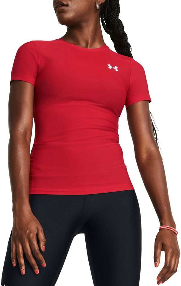 アンダーアーマー レディース Tシャツ トップス Under Armour Women's HeatGear OG Compression Short Sleeve T-Shirt Red