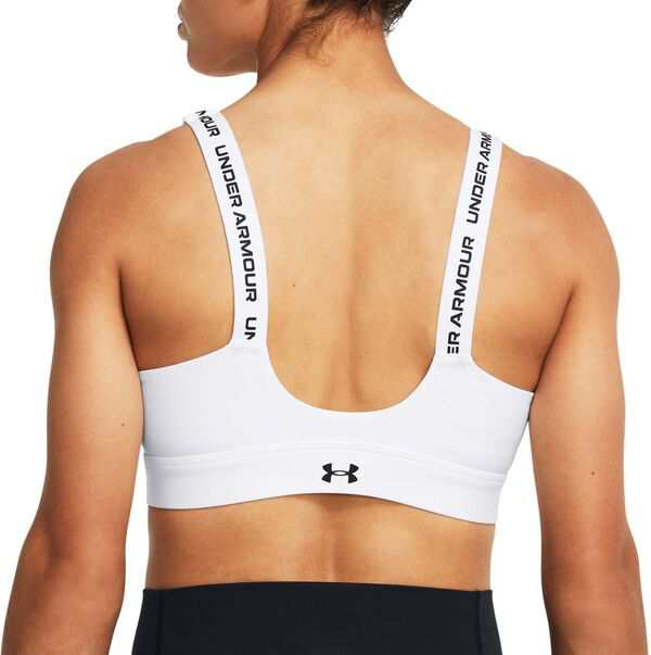 アンダーアーマー レディース ブラジャー アンダーウェア Under Armour Women's Infinity 2.0 High Support Zip Sports Bra White/Black