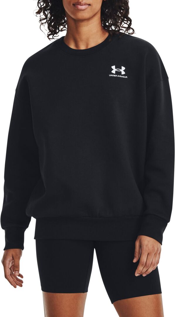 アンダーアーマー レディース パーカー・スウェット アウター Under Armour Women's Icon Fleece Oversized Crew Blackの通販は