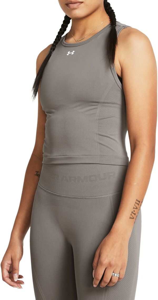 アンダーアーマー レディース シャツ トップス Under Armour Women's Train Seamless Tank Pewter