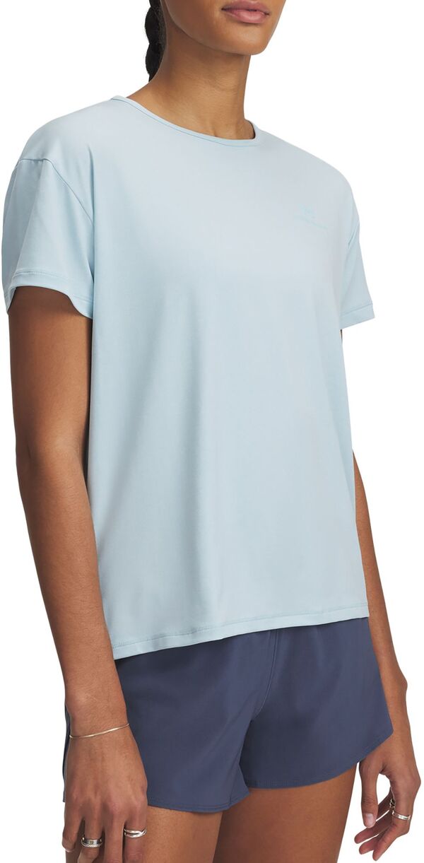 アンダーアーマー シャツ トップス レディース Under Armour Women's Tech Tiger Crew T-Shirt Black/Metallic Silver アンダーアーマー] テックVネックTシャツ(トレーニング&frasl;Tシャツ