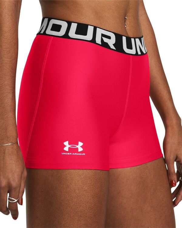 アンダーアーマー レディース ハーフパンツ・ショーツ ボトムス Under Armour Women's HeatGear 3 Shorty Shorts Red