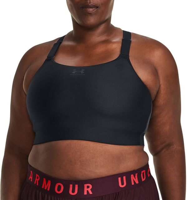 アンダーアーマー レディース ブラジャー アンダーウェア Under Armour Women's HeatGear High Sports Bra Black/Jet Gray