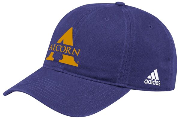 アディダス レディース 帽子 アクセサリー adidas Adult Alcorn State Braves Purple Slouch Adjustable Hatの通販は