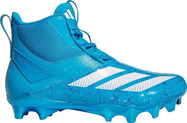 アディダス メンズ スニーカー シューズ adidas Men's adizero Chaos Hidden Gems Mid Lineman Football Cleats Blue/White/Blueの通販は