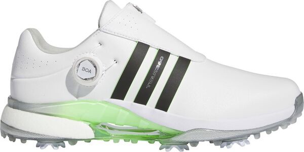 アディダス メンズ スニーカー シューズ Adidas Men's Tour 360 BOA Golf Shoes White/Black/Green