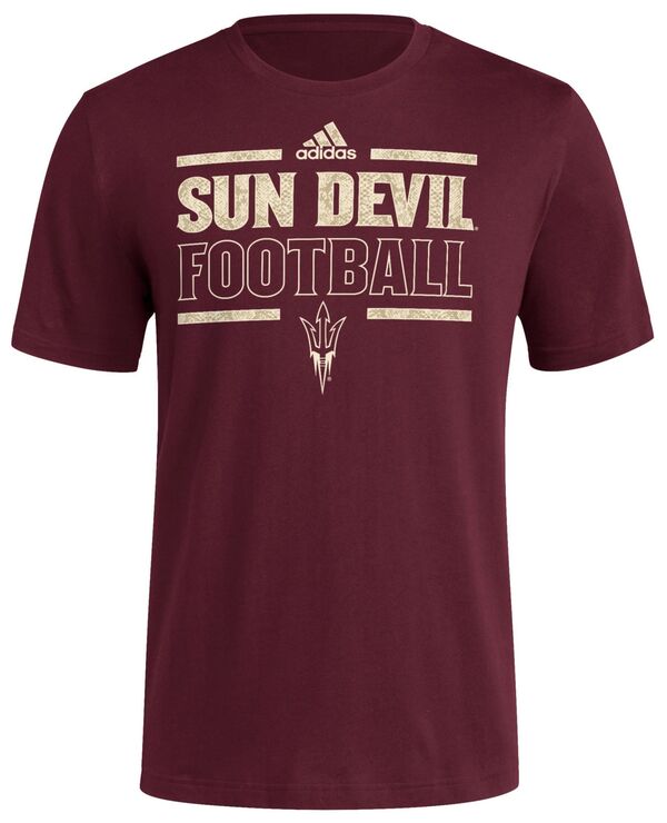 アディダス メンズ Tシャツ トップス adidas Men's Arizona State Sun Devils Maroon Snake Skin T-Shirtの通販は