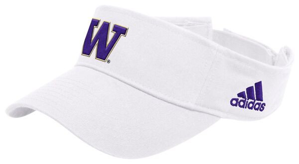 アディダス メンズ 帽子 アクセサリー adidas Men's Washington Huskies White Team Adjustable Visorの通販は