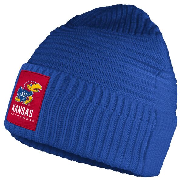 アディダス メンズ 帽子 アクセサリー adidas Men's Kansas Jayhawks Blue Knit Beanieの通販は