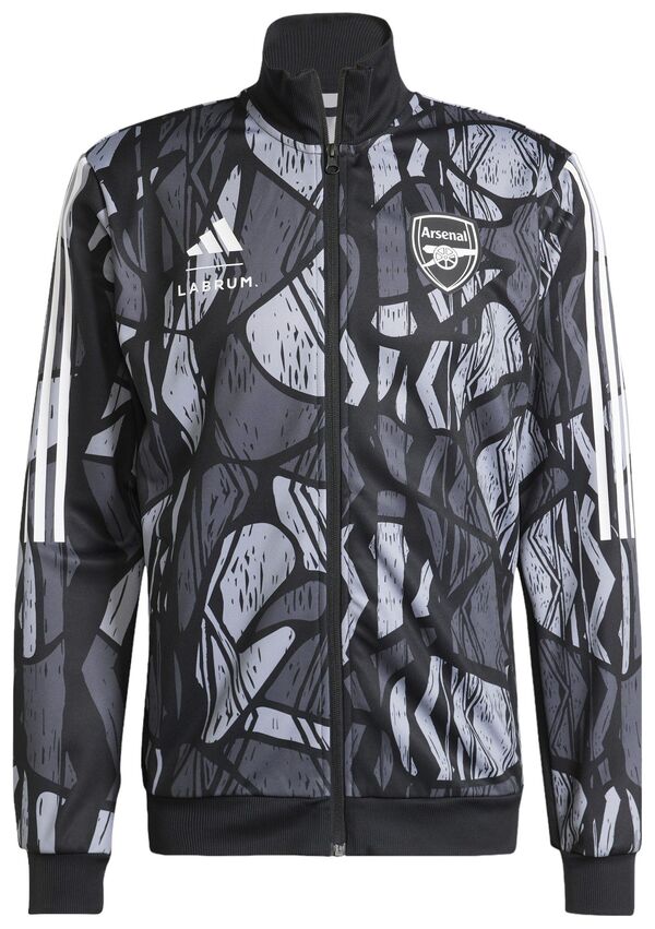 アディダス メンズ ジャケット・ブルゾン アウター adidas Adult Arsenal Black Quarter-Zip Training Jacketの通販は