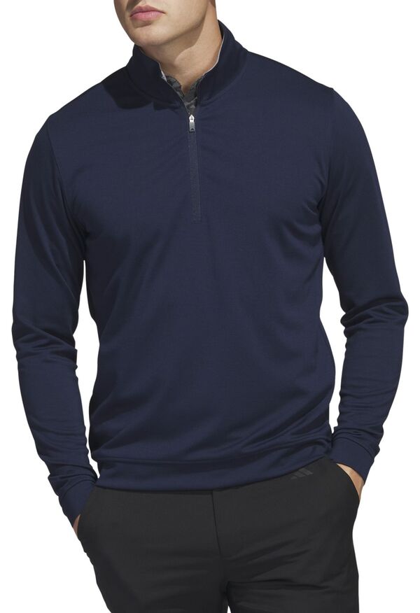 アディダス メンズ パーカー・スウェット アウター adidas Men's Elevated Golf 1/4 Zip Sweatshirt Collegiate Navyの通販は 20,610円