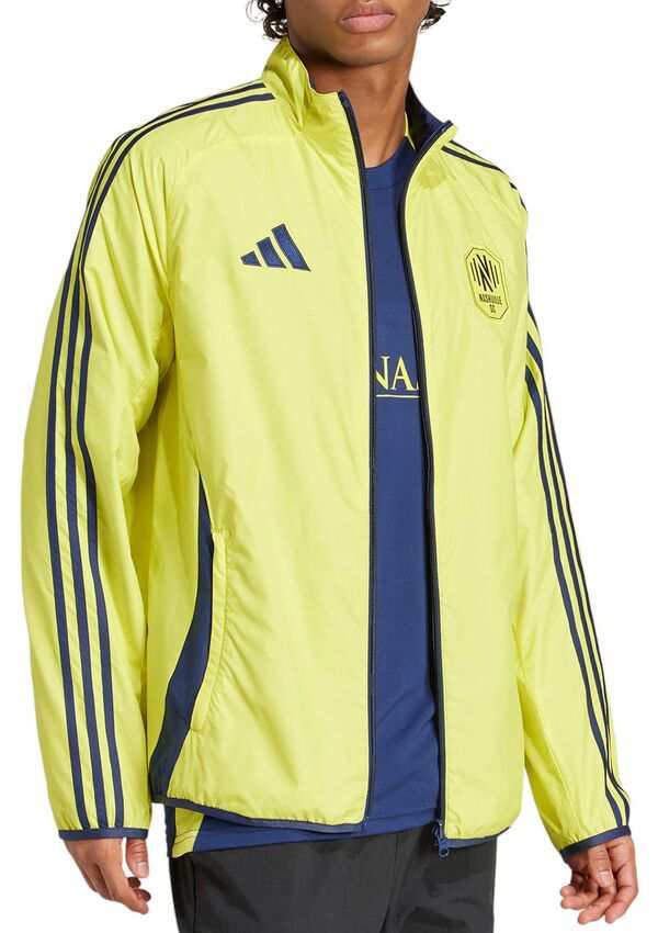 アディダス メンズ ジャケット・ブルゾン アウター adidas Adult Nashville SC 2025 Yellow Anthem Reversible Jacketの通販は
