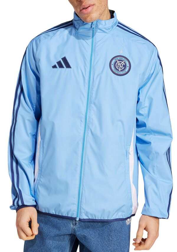 アディダス メンズ ジャケット・ブルゾン アウター adidas Adult New York City FC 2025 Blue Anthem Reversible Jacketの通販は