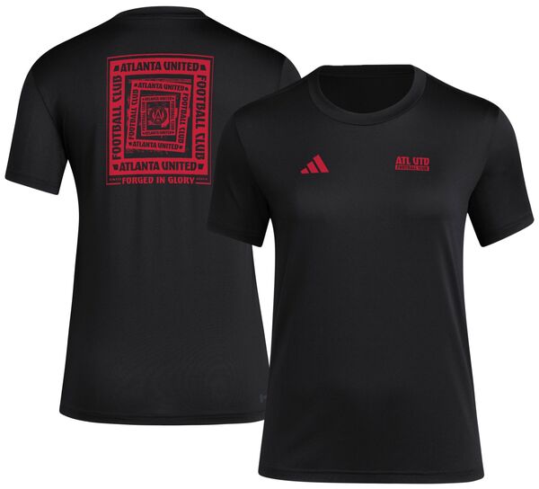 アディダス レディース Tシャツ トップス adidas Women's Atlanta United 2025 Black Local Warp T-Shirtの通販は